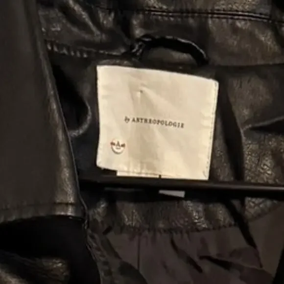 ANTHROPOLOGIE The Saige Faux Leather Motorcycle Jacket MEDIUM - Picture 8 of 13